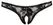 Cottelli Collection Lace Open-Crotch String Black XL - Floral Pattern
