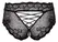 Cottelli CURVES Panties XL Black Lace with Decorative Pearl Detail