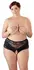 Cottelli Collection Pearl Briefs Black 4XL - Lace Insert & Pearl Detail