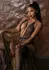 Svenjoyment Wetlook and Fishnet Bodysuit Black Adjustable Halter S/M