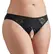Cottelli Collection Lace Crotchless Briefs XL Black - Stretchy with Bow Detail