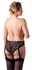 Cottelli Collection Suspender Panty 4XL, High-Waist, Floral Lace, Black