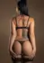 Wetlook Zipper Cami Garter Set Black - Adjustable Lingerie Set