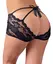 Cottelli Collection Black Lace Panties XL Floral Pattern Open Back