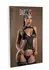 Wetlook Zipper Cami Garter Set Black - Adjustable Lingerie Ensemble