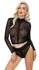 Noir Handmade Top Leo XL - Semi-Transparent Mesh, Leopard Pattern
