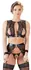 Cottelli Collection Bondage Lingerie Set XL Wet Look & Lace 3-Piece