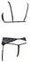 Cottelli Collection Lace Suspender Set XL - 3-Piece Floral Lingerie
