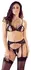 Cottelli Collection Lace Lingerie Set with Suspender Belt, Size L