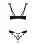 Obsessive Nesari Intimate Mesh Set XS/S Black Adjustable Straps