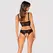 Obsessive Chic Amoria Set XS/S Black - Longline Bra & Crotchless Panties
