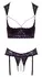 Cottelli Lingerie Shelf Bra & Suspender Thong Set Purple 85B/L