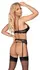 Cottelli Lingerie 3-Piece Lace Bra Set Black 75B/S Adjustable Straps