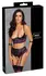 Cottelli Bondage Quarter Cup Set 75B/S Lace & Matte Black Finish