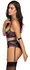 Cottelli Bondage Quarter Cup Set 75B/S Lace & Matte Black Finish