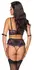 Cottelli Bondage Quarter Cup Set 75B/S Lace & Matte Black Finish