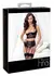 Abierta Fina Shelf Bra Set 85C/XL Black Satin & Rose-Gold Accents