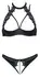 Cottelli Lingerie Shelf Bra Set Embroidered 80B/M Black with Choker