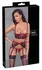 Cottelli Bondage Shelf Bra Set Black/Red M - Lace & Matte Finish