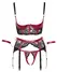 Cottelli Bondage Shelf Bra Set Black/Red M - Lace & Matte Finish