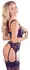 Cottelli Collection Shelf Bra Set 75B/S Lace & Velvet 3-Piece Black