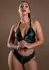 Daring Intimates Wetlook Bra With Zipper - Shiny Black, Adjustable Fit