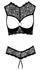 Cottelli Collection Shelf Bra Set 75B/S with Lace and Decorative Ring