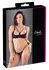 Cottelli Collection Shelf Bra Lace Set 75B/S Black Silver Accents