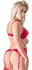 Cottelli Collection 3-Piece Red Shelf Bra Set 80B/M Adjustable Straps