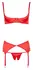 Cottelli Collection Shelf Bra Set Red 75B/S - 3-Piece Lingerie Ensemble