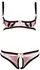 Cottelli Collection Satin Shelf Bra Set 85B/L Black & Red Contrast