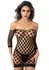 Deluxe Fence Net Minidress Black Long Sleeve Off-Shoulder Design