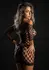 Deluxe Fence Net Minidress Black Long Sleeve Off-Shoulder Design