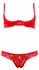 Cottelli Collection Red Satin & Lace Lingerie Set 75B/S