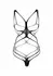 Strappy Open Cup Body Black Ultra-Stretch Net Design L/XL