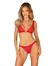 Obsessive Elianes Lingerie Set XL/2XL Red Lace, Adjustable Straps