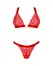 Obsessive Elianes Lingerie Set XL/2XL Red Lace, Adjustable Straps