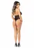 Flow Net Halter Teddy - Elegant Mesh Bodysuit with Neck Tie, Black