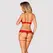 Obsessive Ingridia Red Bra & Crotchless Thong Set XL/2XL Lace Adjustable