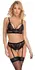 Cottelli LINGERIE Lace & Powernet Bra and Suspender Thong Set Black XL