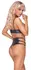 Cottelli LINGERIE Bra Set with Rings XL Black Adjustable Straps