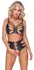 Cottelli LINGERIE Bra & Panties Set with Rose-Gold Rings, Size M, Black