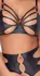 Cottelli Lingerie Bra & Crotchless Panty Set Black S Rose-Gold Rings