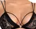 Cottelli Lingerie Lace Bra and Panty Set XL Black - Velvet Straps