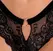 Cottelli Lingerie Lace Bra and Panty Set XL Black - Velvet Straps