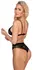 Cottelli Lingerie Lace Bra and Panty Set M Black Velvet Details
