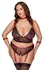 Cottelli Bondage Plus Lace Set 3XL - Black & Red, Adjustable Details