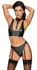 Cottelli Bondage Bra Set XL Black Matte - Adjustable Harness & Cuffs