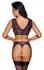 Cottelli Bondage Floral Lace Lingerie Set XL with Hand Cuffs