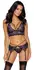 Cottelli LINGERIE Lace Trio Set L - Floral Lace Bra & Suspender Belt